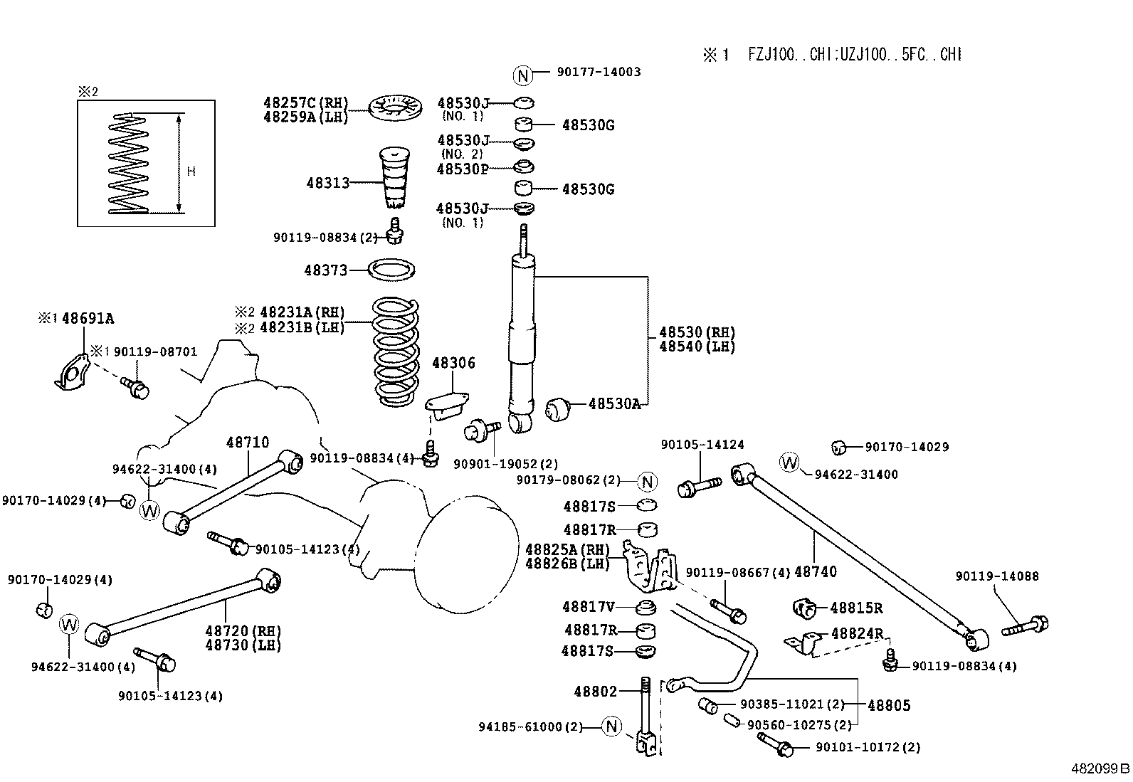 48231-6A340 SPRING, COIL, REAR RH product image