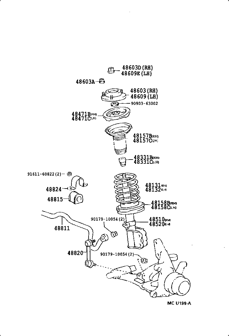 48131-06110 SPRING, FRONT COIL, RH product image