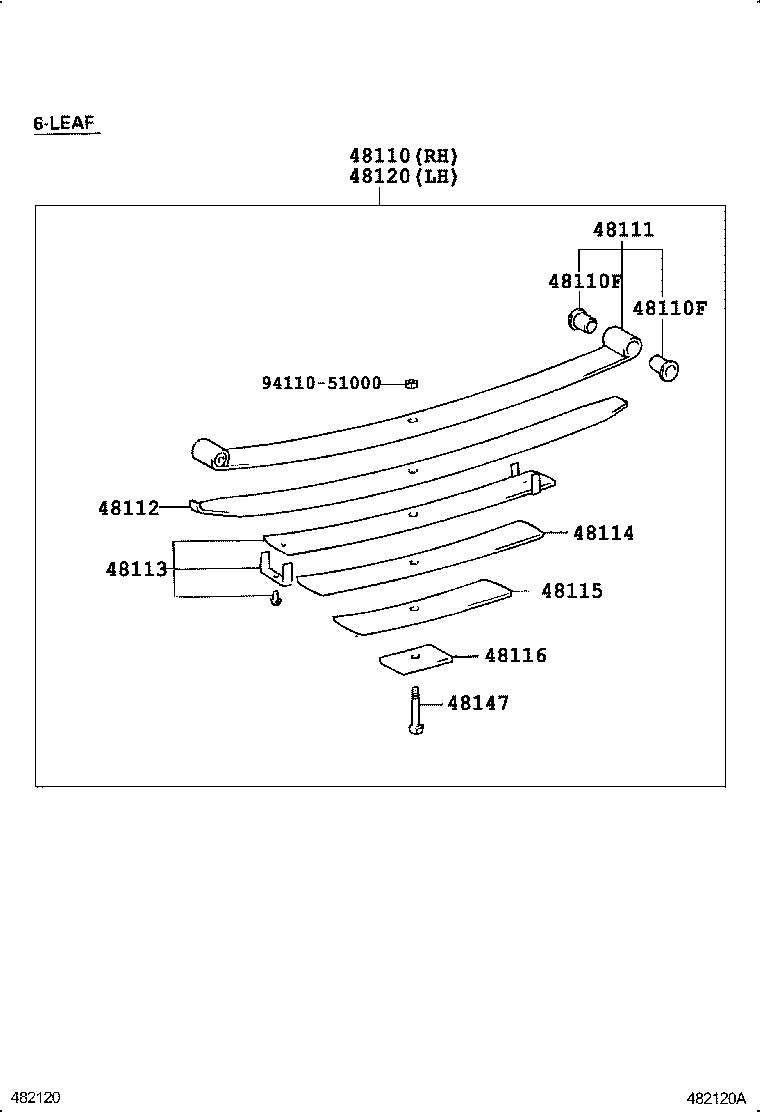48413-36070 BRACKET, SPRING, NO.2 RH product image