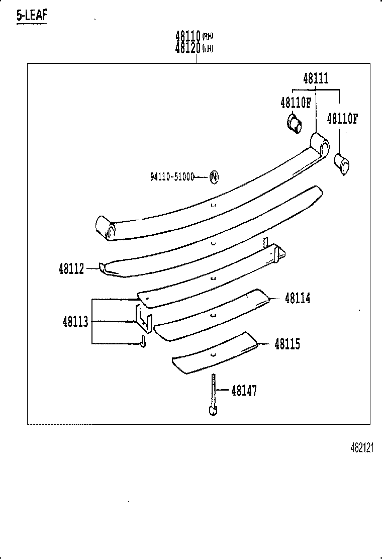 48413-36070 BRACKET, SPRING, NO.2 RH product image