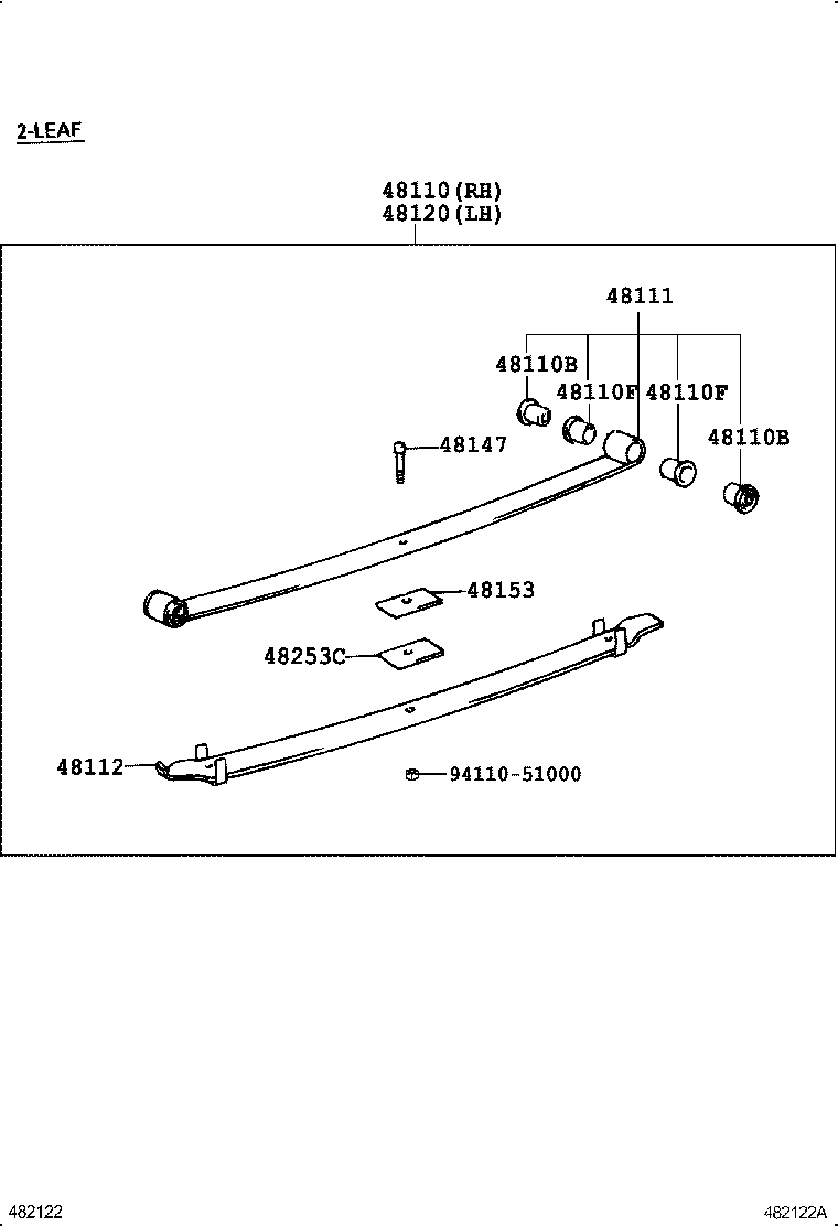 48413-36070 BRACKET, SPRING, NO.2 RH product image