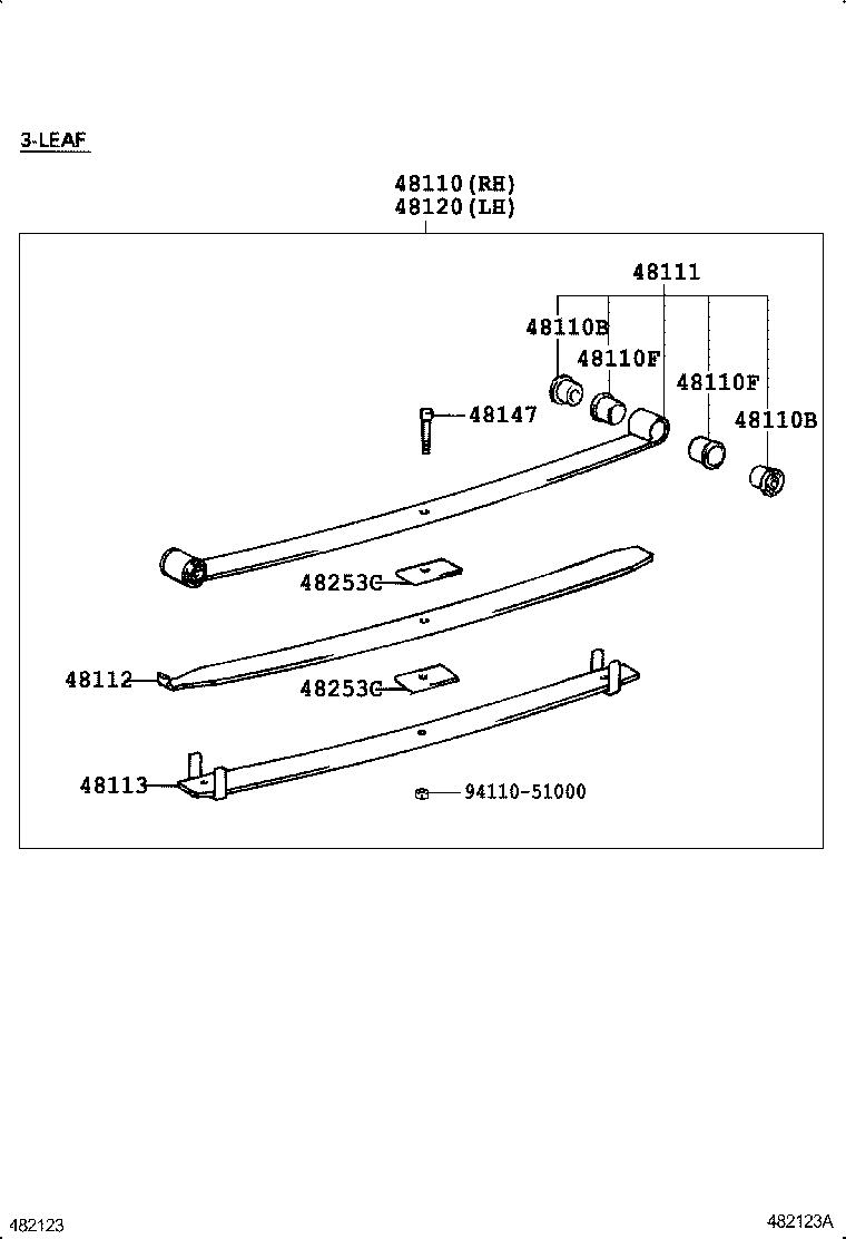 48413-36070 BRACKET, SPRING, NO.2 RH product image