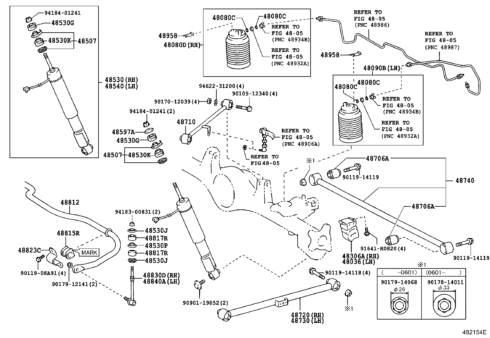 48306-0G010 BUMPER SUB-ASSY, REAR SPRING, LH product image