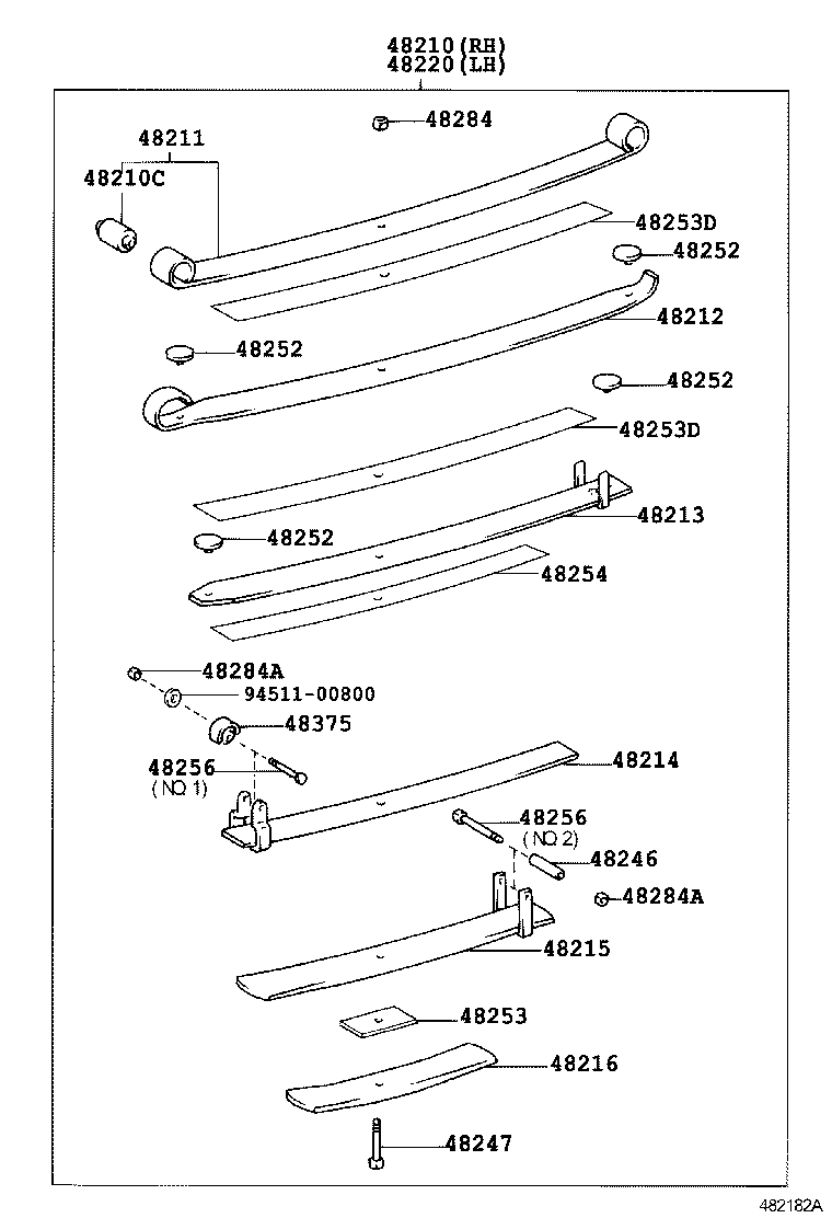 48203-35860 LEAF, REAR SPRING, NO.4 product image