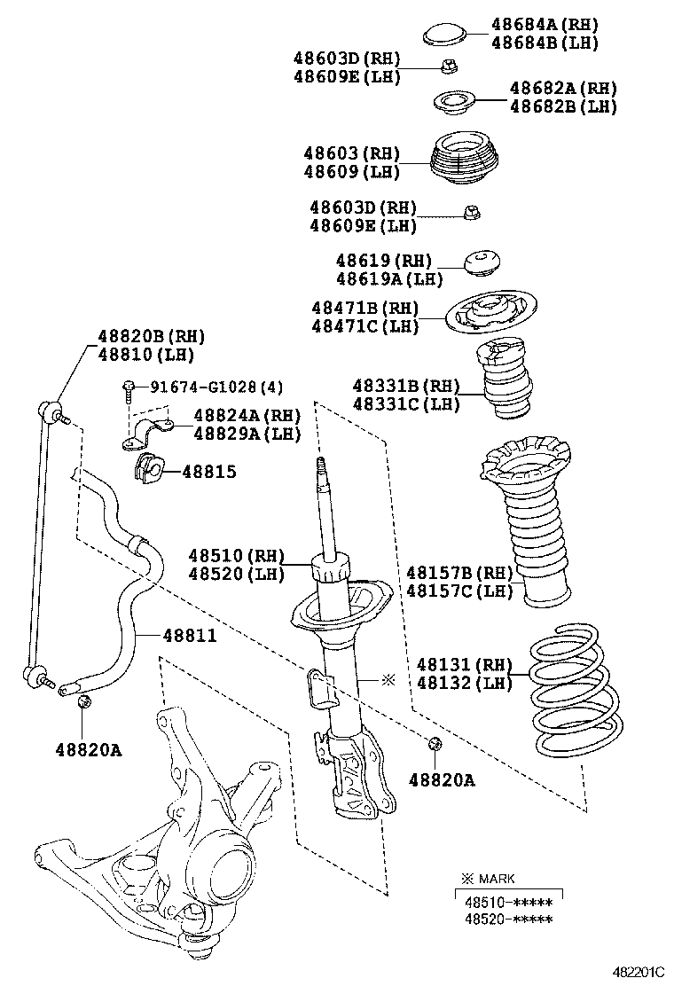 Toyota 48131-0D291 SPRING, FRONT COIL, RH