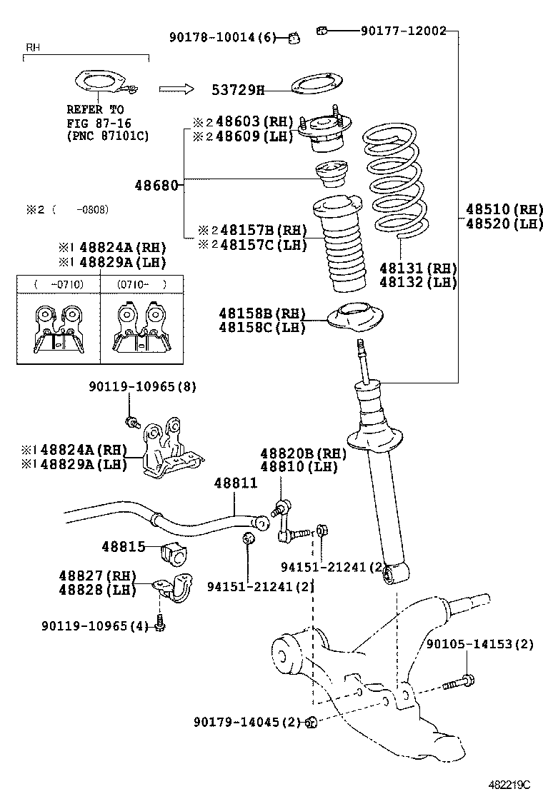 48158-30020 INSULATOR, FRONT COIL SPRING, LOWER RH product image