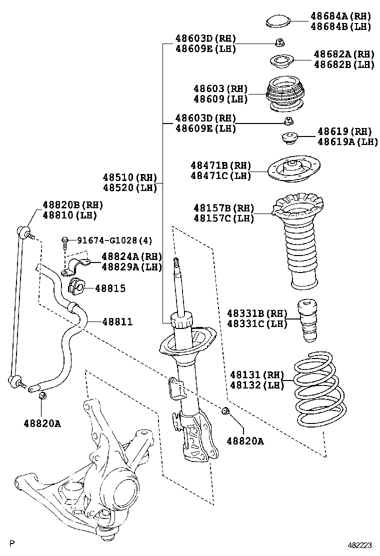 48131-0D330 SPRING, FRONT COIL, RH product image