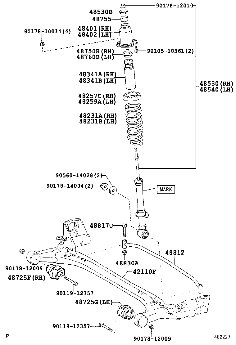 48812-47030 BAR, STABILIZER, REAR product image