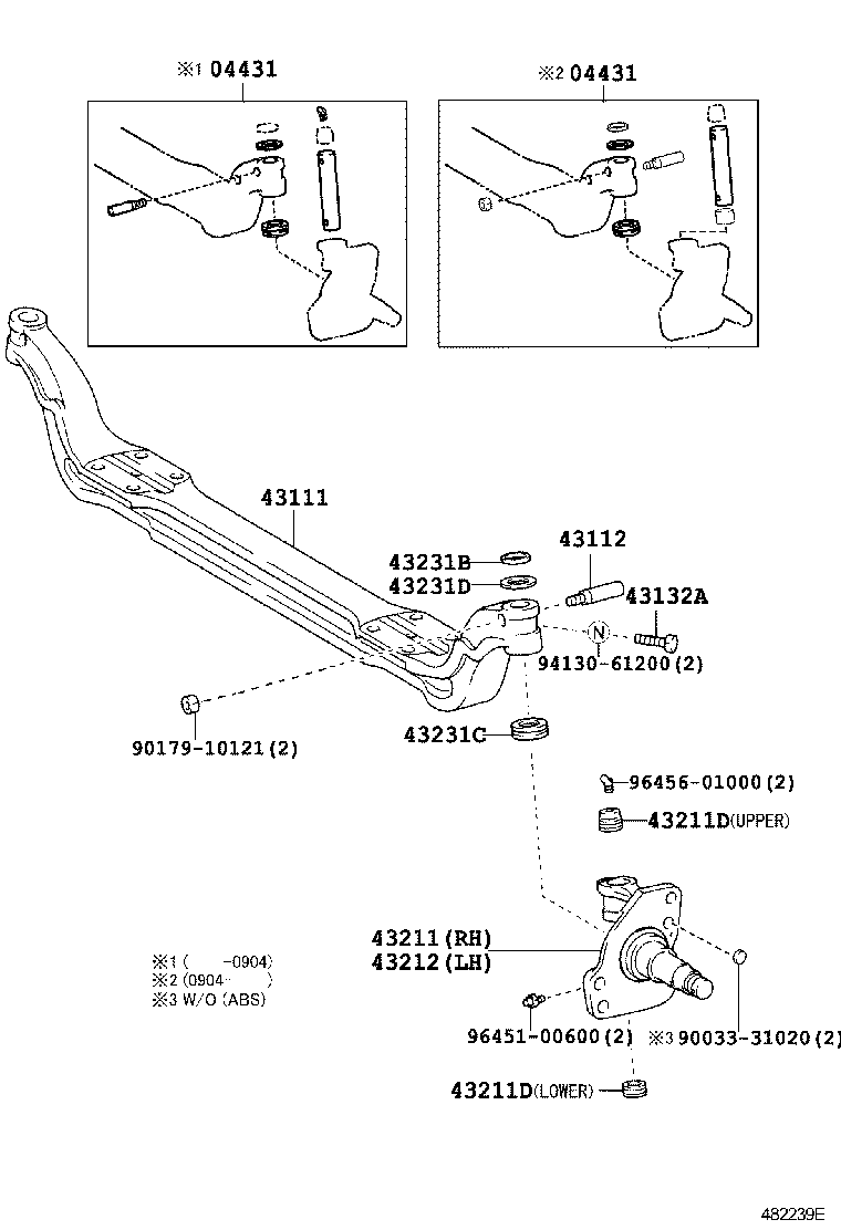 43202-37100 KNUCKLE, STEERING, LH product image
