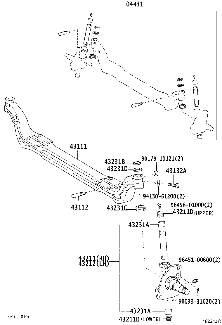 43202-25111 KNUCKLE, STEERING, LH product image
