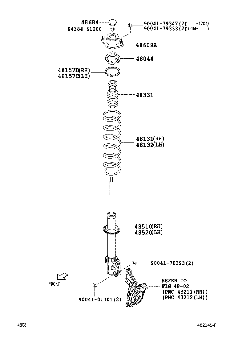 48131-B1080 SPRING, FRONT COIL, RH product image