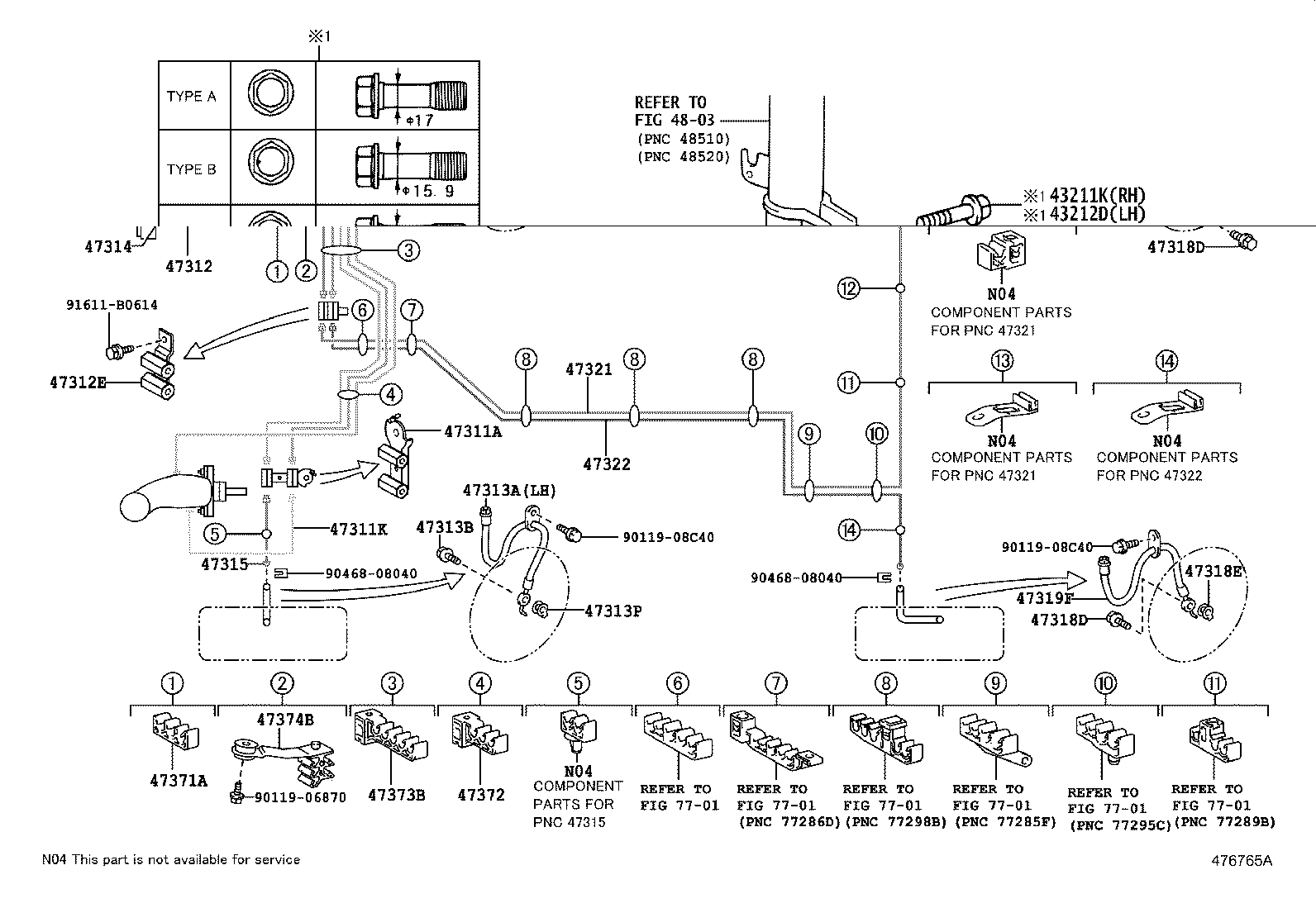 Toyota 43340-39615 JOINT ASSY, LOWER BALL, FRONT LH