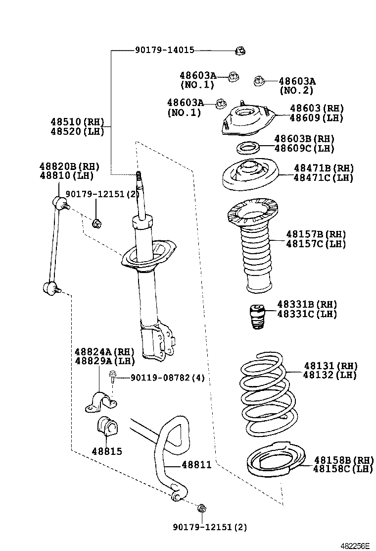 Toyota 48131-33A90 SPRING, FRONT COIL, RH