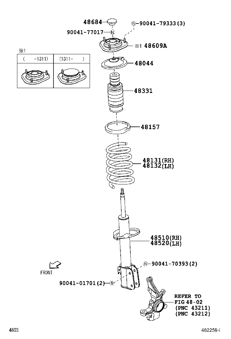 48131-B4030 SPRING, FRONT COIL, RH product image