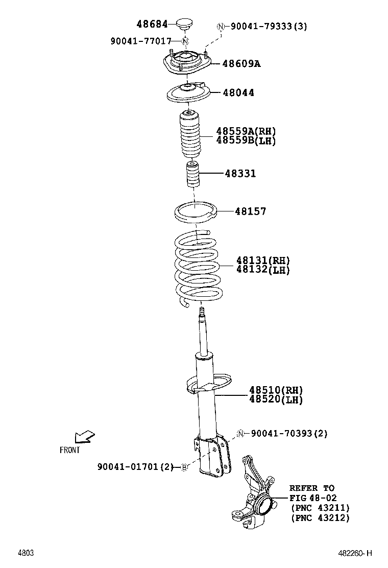 48131-B4030 SPRING, FRONT COIL, RH product image