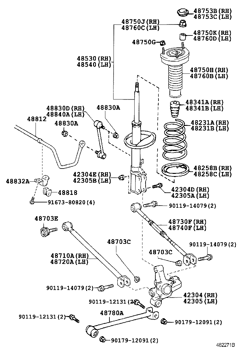 48231-33670 SPRING, COIL, REAR RH product image