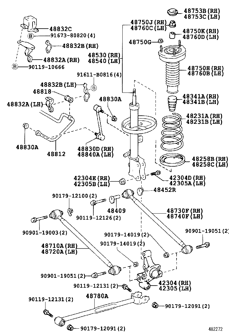 48231-33670 SPRING, COIL, REAR RH product image