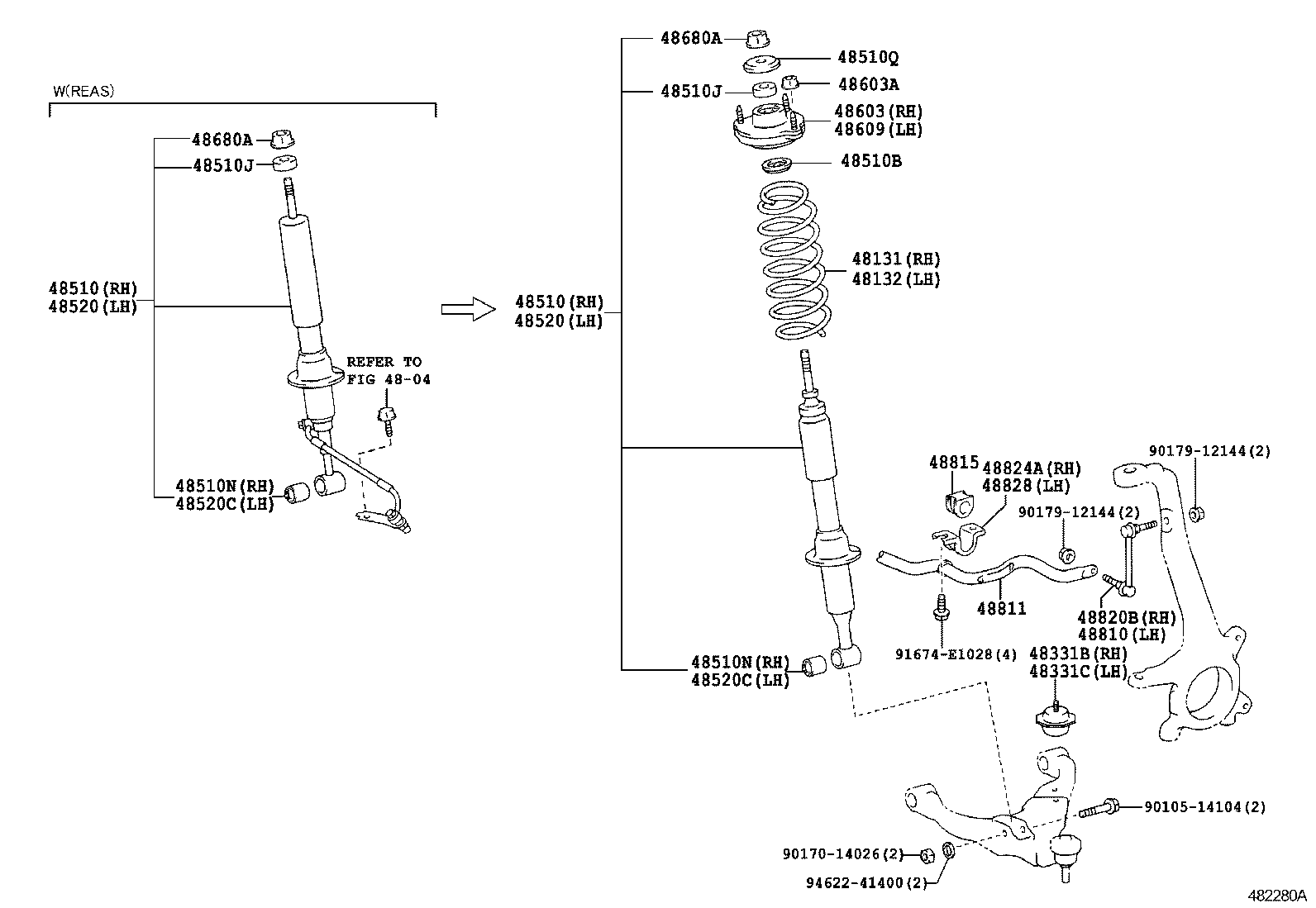 Toyota 48131-35530 SPRING, FRONT COIL, LH