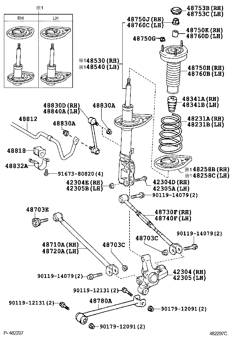 Toyota 48258-33020 INSULATOR, REAR COIL SPRING, LOWER LH