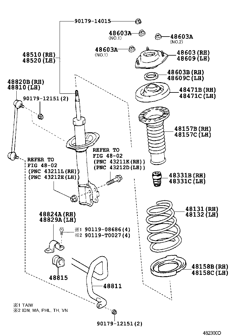 48131-06A91 SPRING, FRONT COIL, RH product image