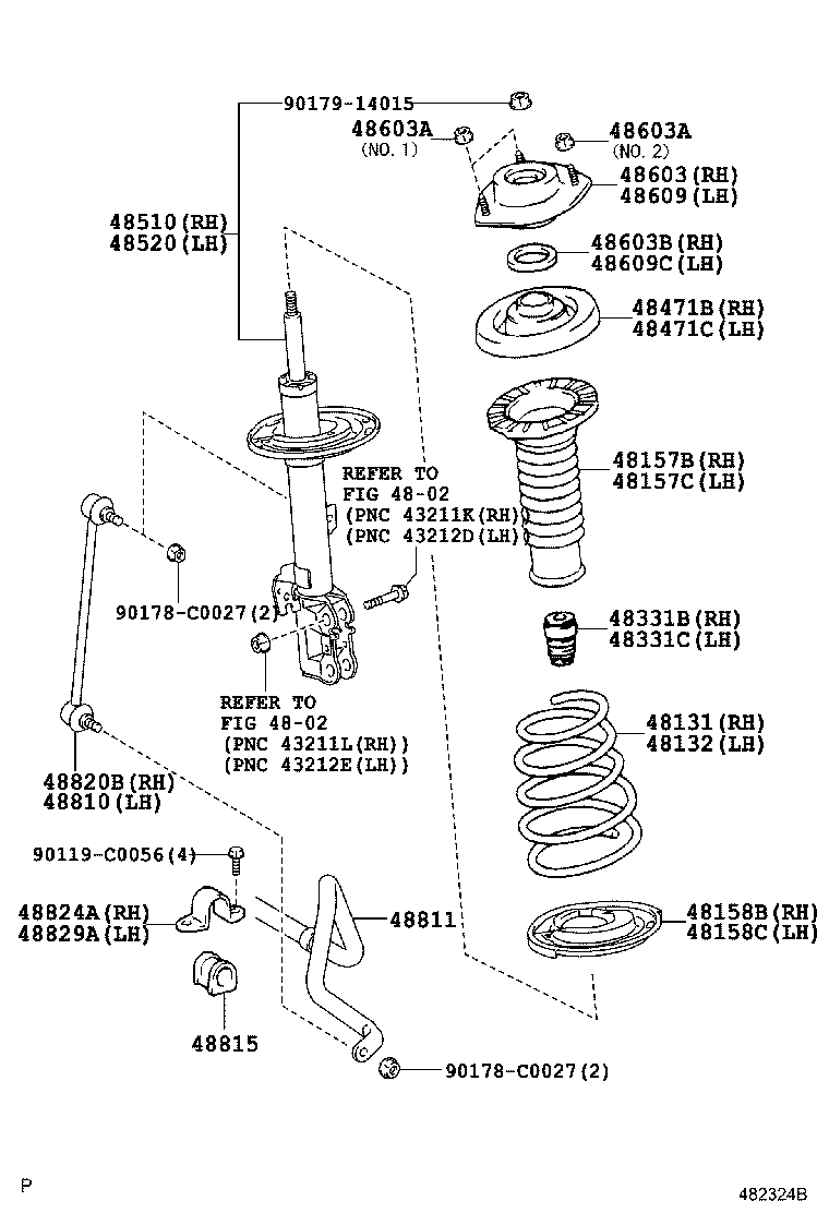 48131-06B80 SPRING, FRONT COIL, RH product image