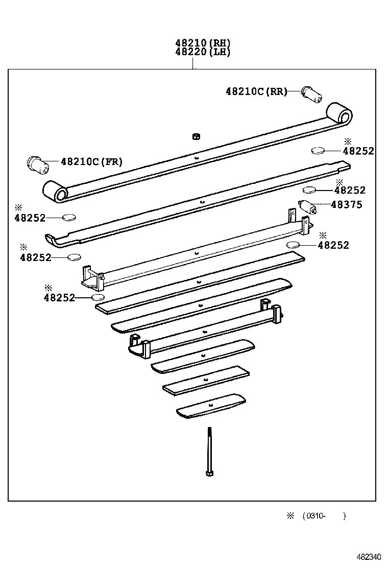 48041-36090 SHACKLE SUB-ASSY, REAR SPRING, NO.2 product image