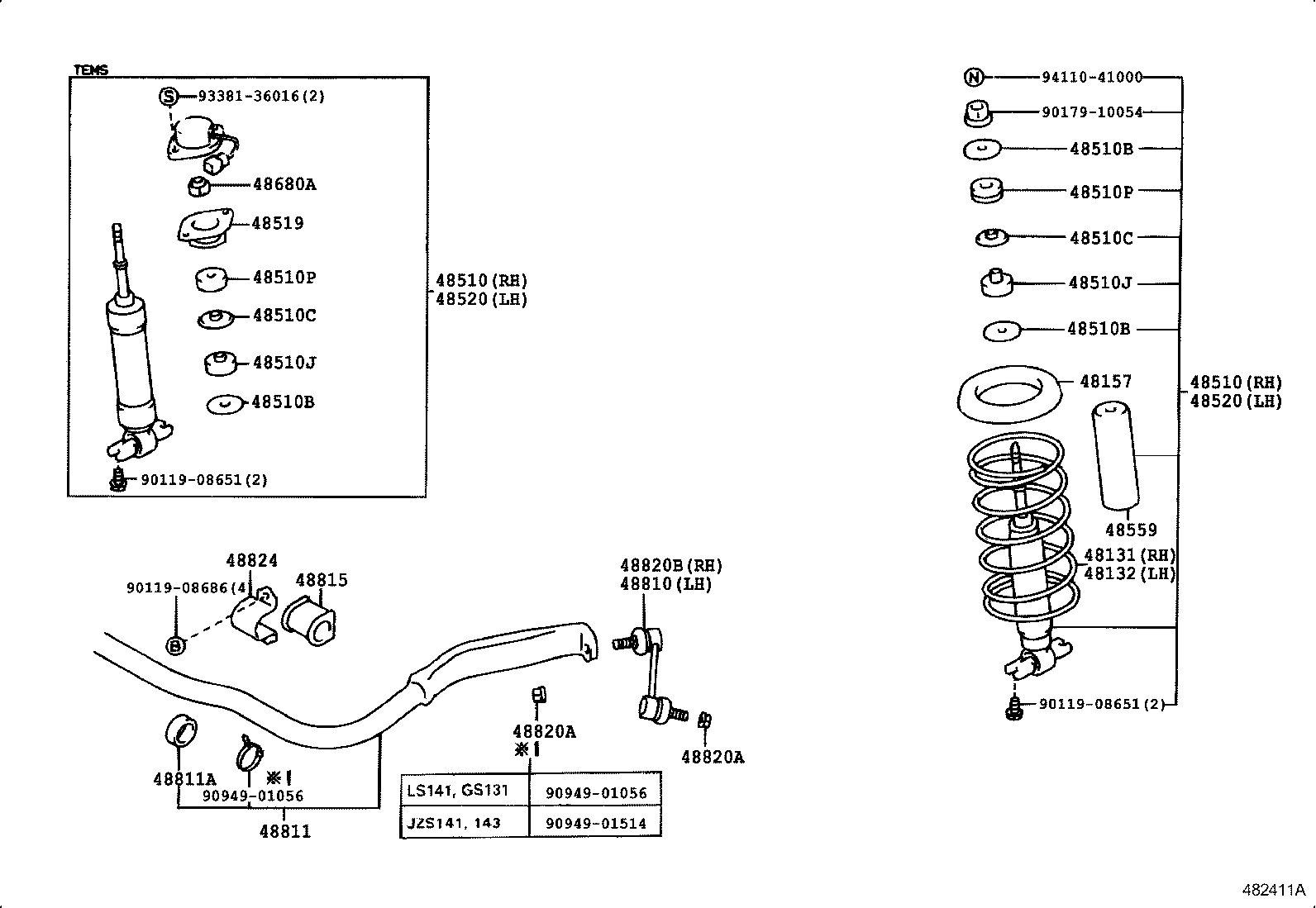 48131-30860 SPRING, FRONT COIL, RH product image