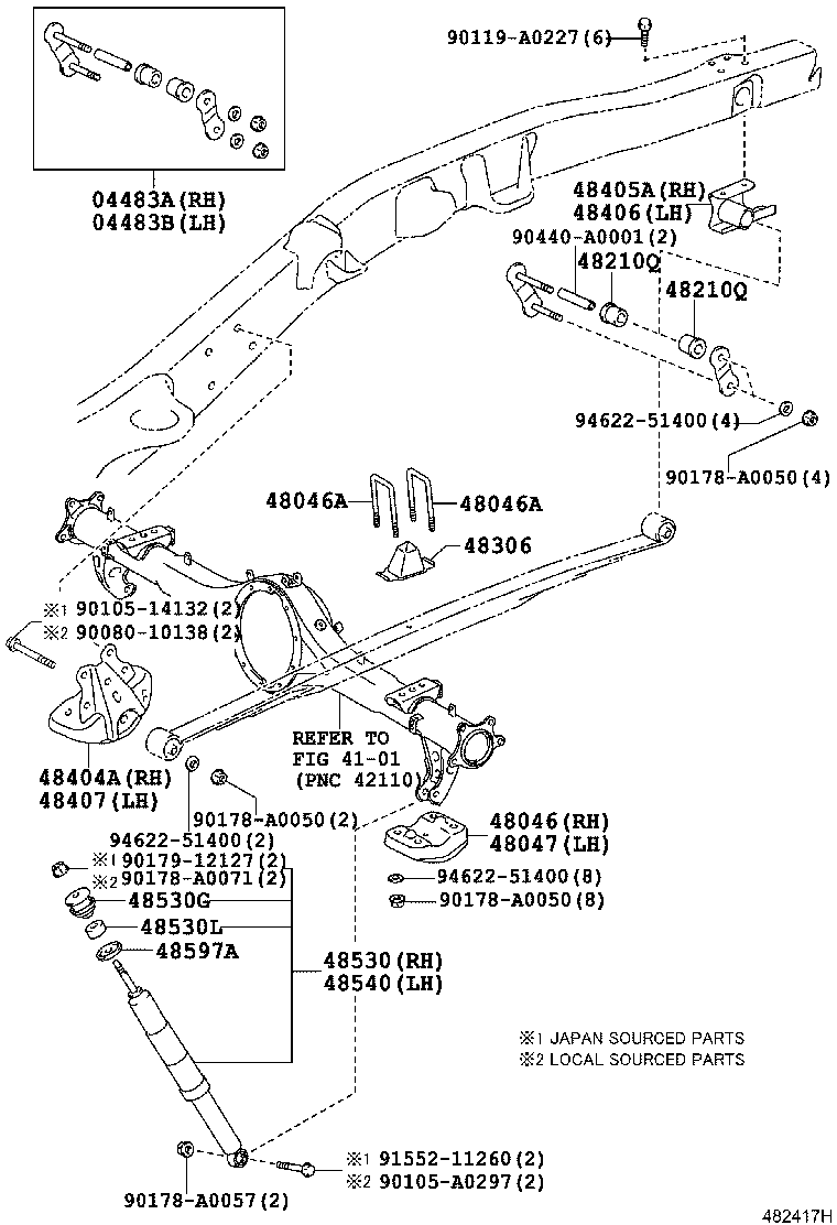 Toyota 48530-09N50 ABSORBER ASSY, SHOCK, REAR RH