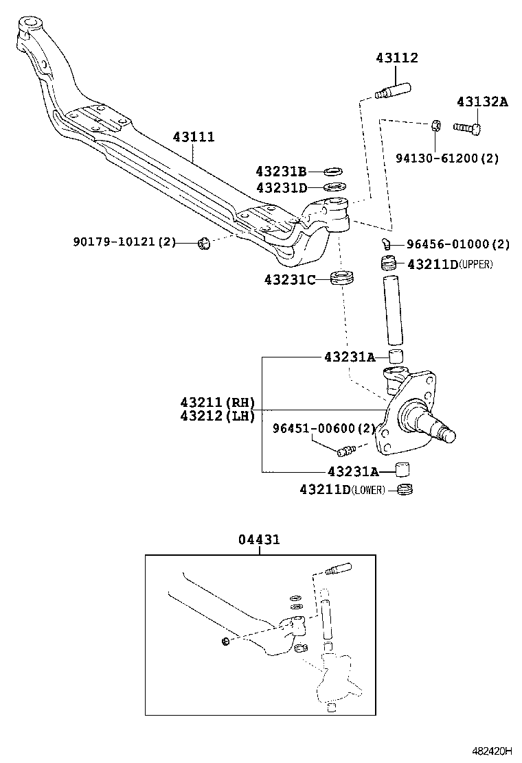48192-37130 PLATE, FRONT SUPENSION CASTER ADJUST, LH product image