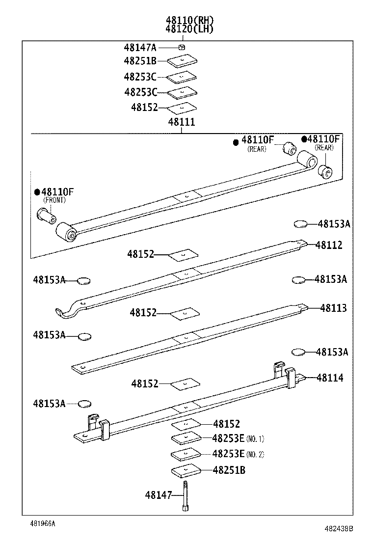 48101-37D40 LEAF, FRONT SPRING, NO.1 product image