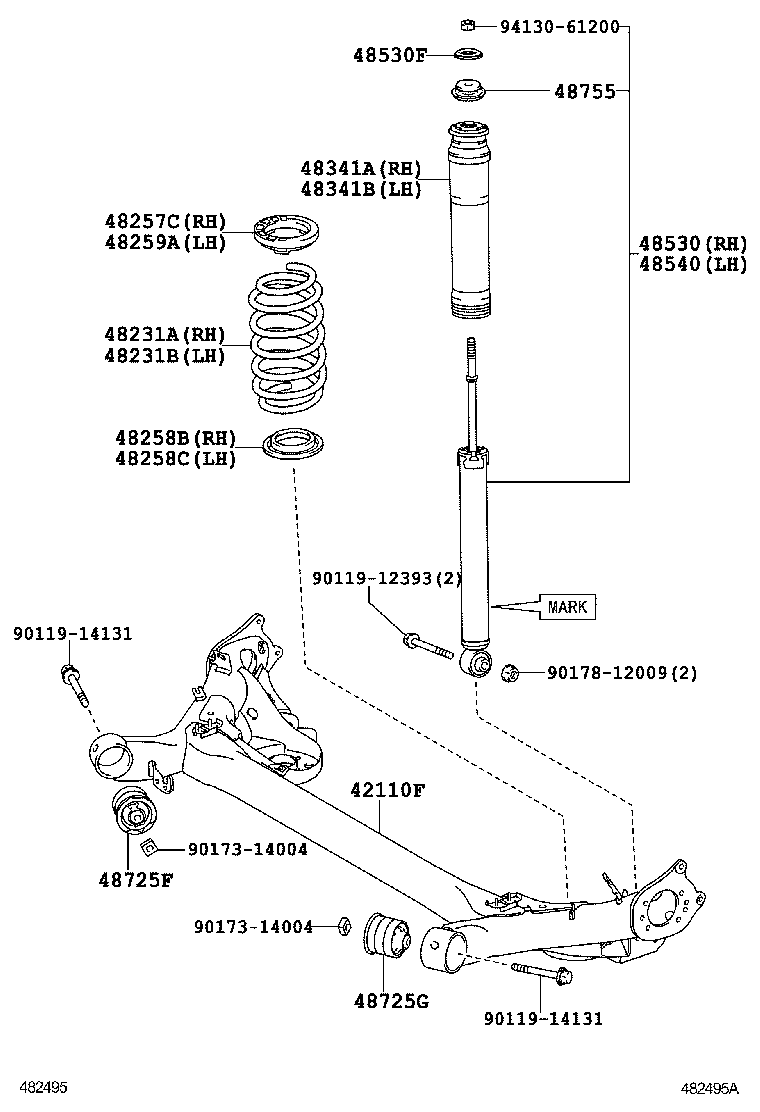 48231-12C80 SPRING, COIL, REAR RH product image