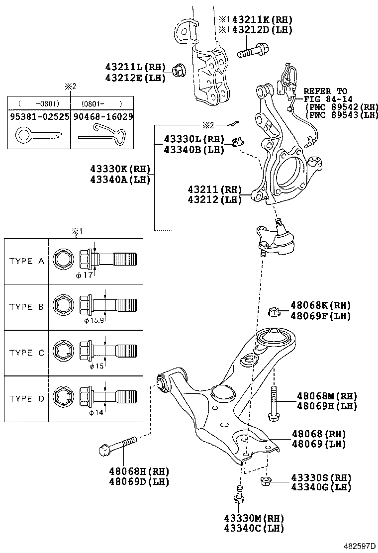 43330-09650 JOINT ASSY, LOWER BALL, FRONT RH product image