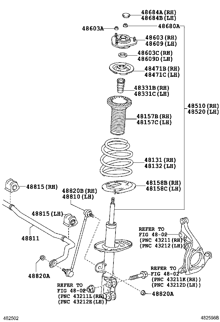 48158-02100 INSULATOR, FRONT COIL SPRING, LOWER RH product image