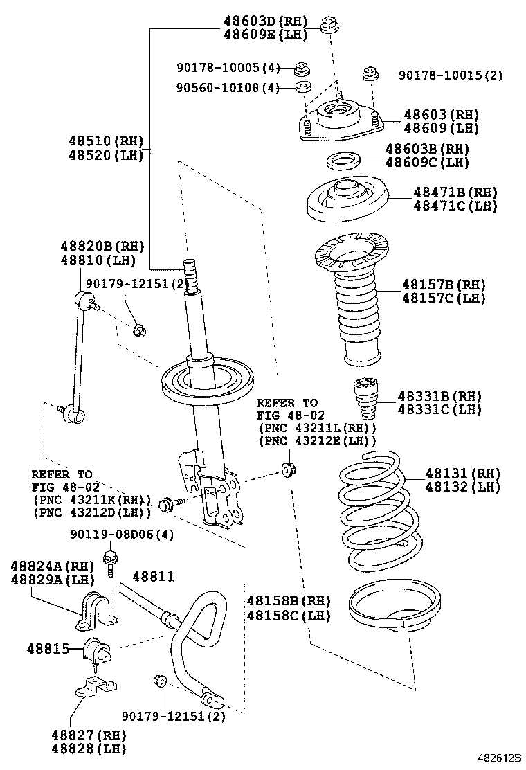 Toyota 48131-48720 SPRING, FRONT COIL, RH
