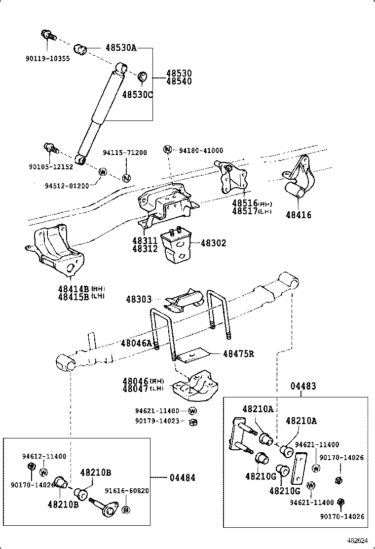 48416-25090 BRACKET, SPRING, NO.4 product image