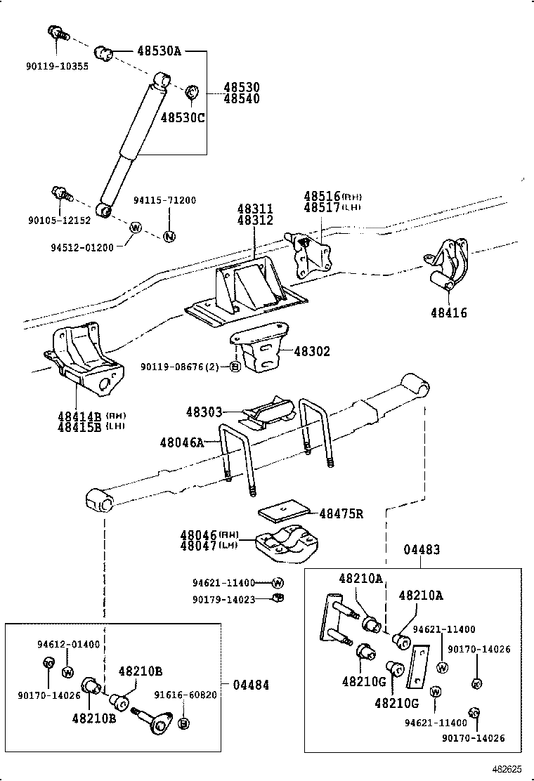 48416-25090 BRACKET, SPRING, NO.4 product image