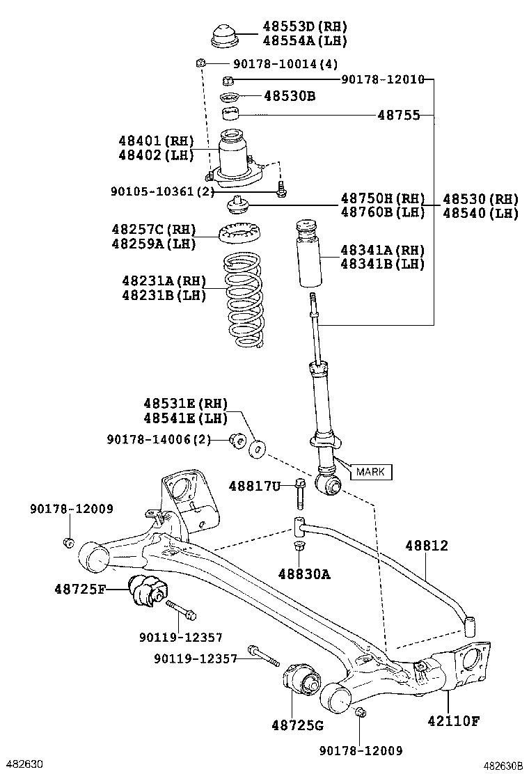 48231-20A20 SPRING, COIL, REAR RH product image