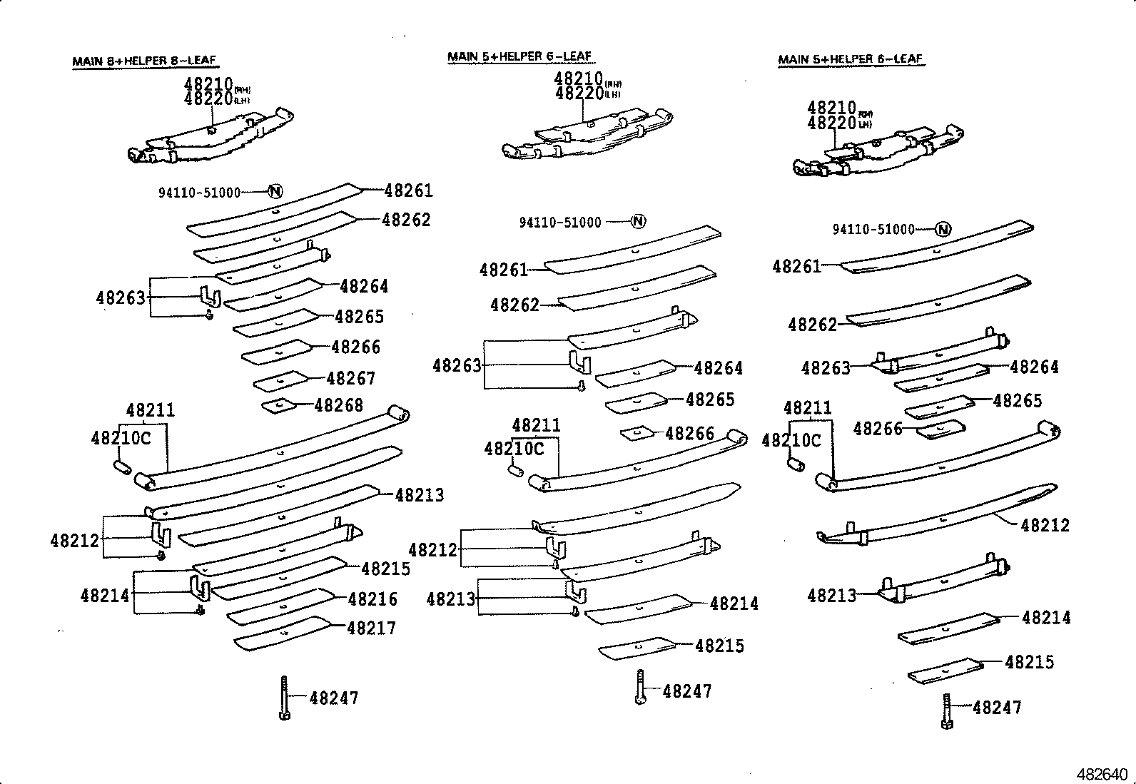 48046-36121 SEAT SUB-ASSY, SPRING U BOLT, RH product image