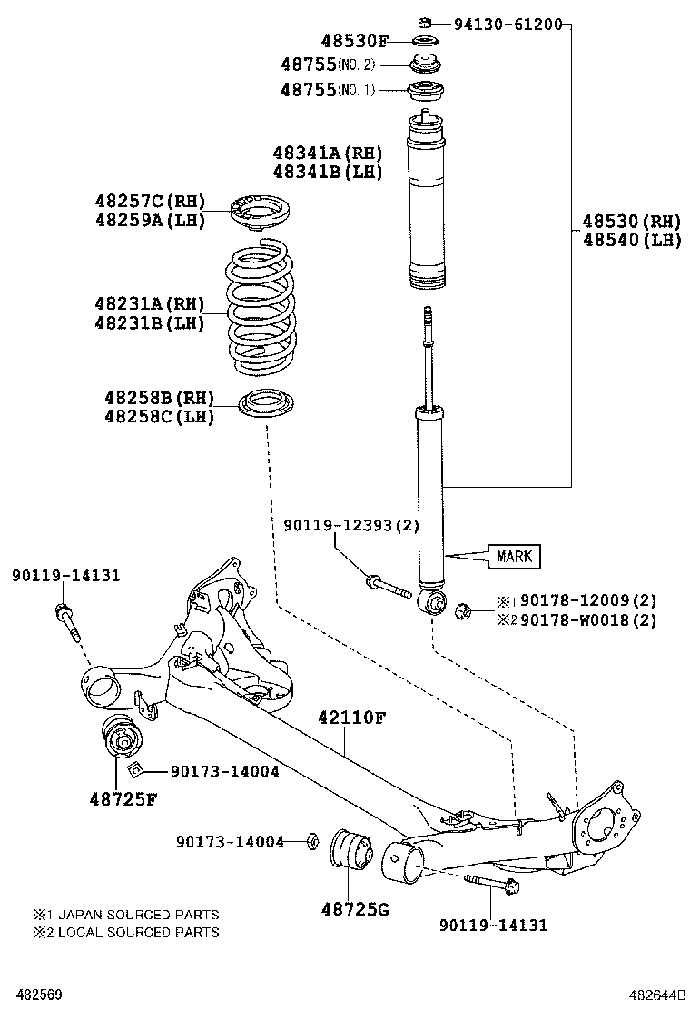 42101-02490 BEAM ASSY, REAR AXLE product image
