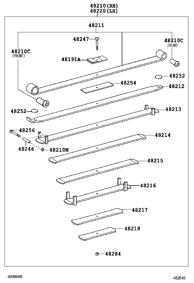 48415-36110 BRACKET, SPRING, NO.3 LH product image