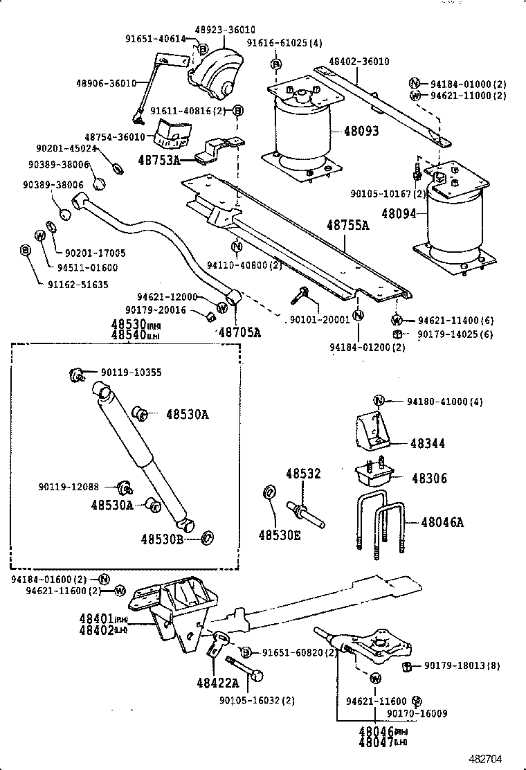 48214-36550 LEAF, REAR SPRING, NO.4 product image