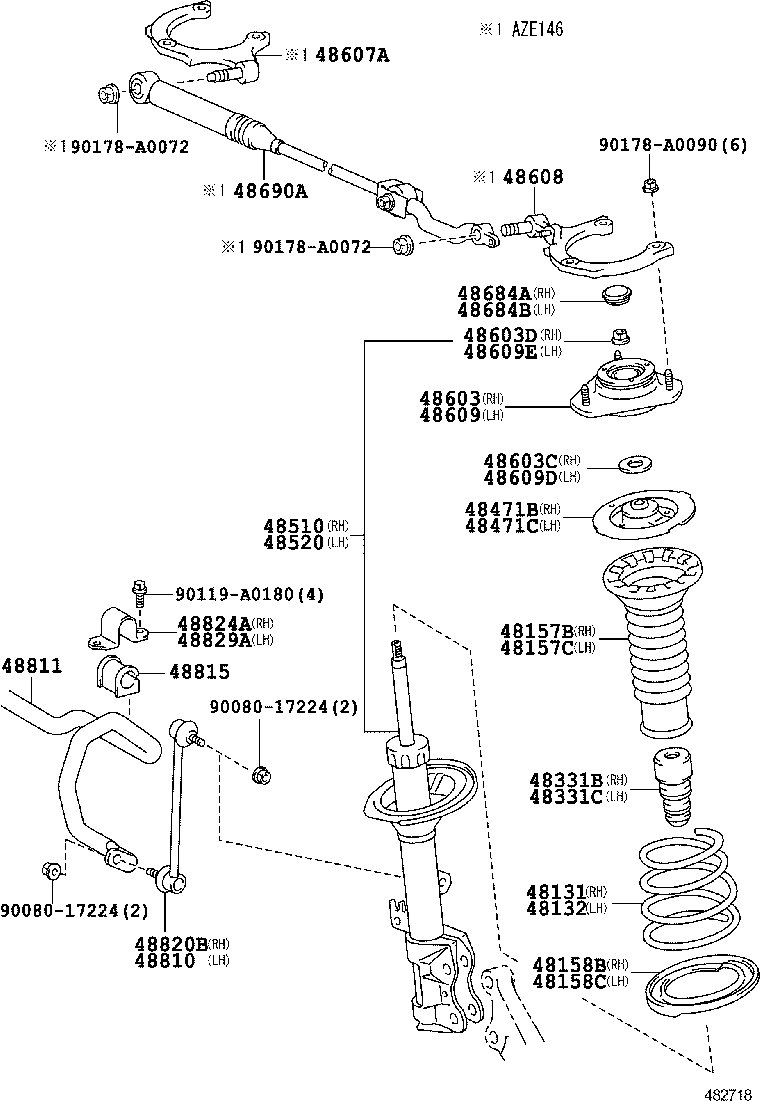 48131-02K00 SPRING, FRONT COIL, RH product image