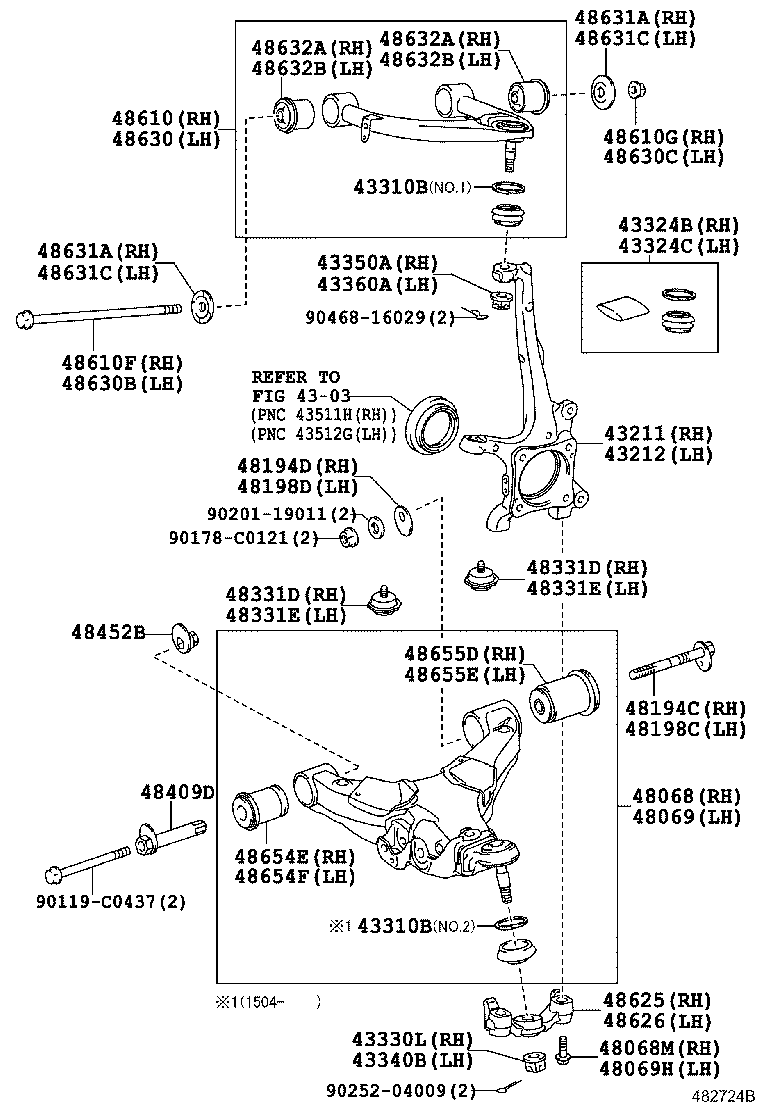 90105-C0294 BOLT(FOR FRONT SUSPENSION UPPER ARM RH) product image