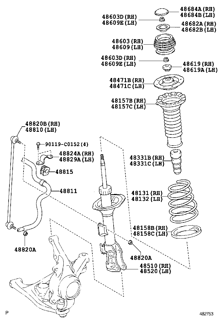 48131-0D470 SPRING, FRONT COIL, RH product image