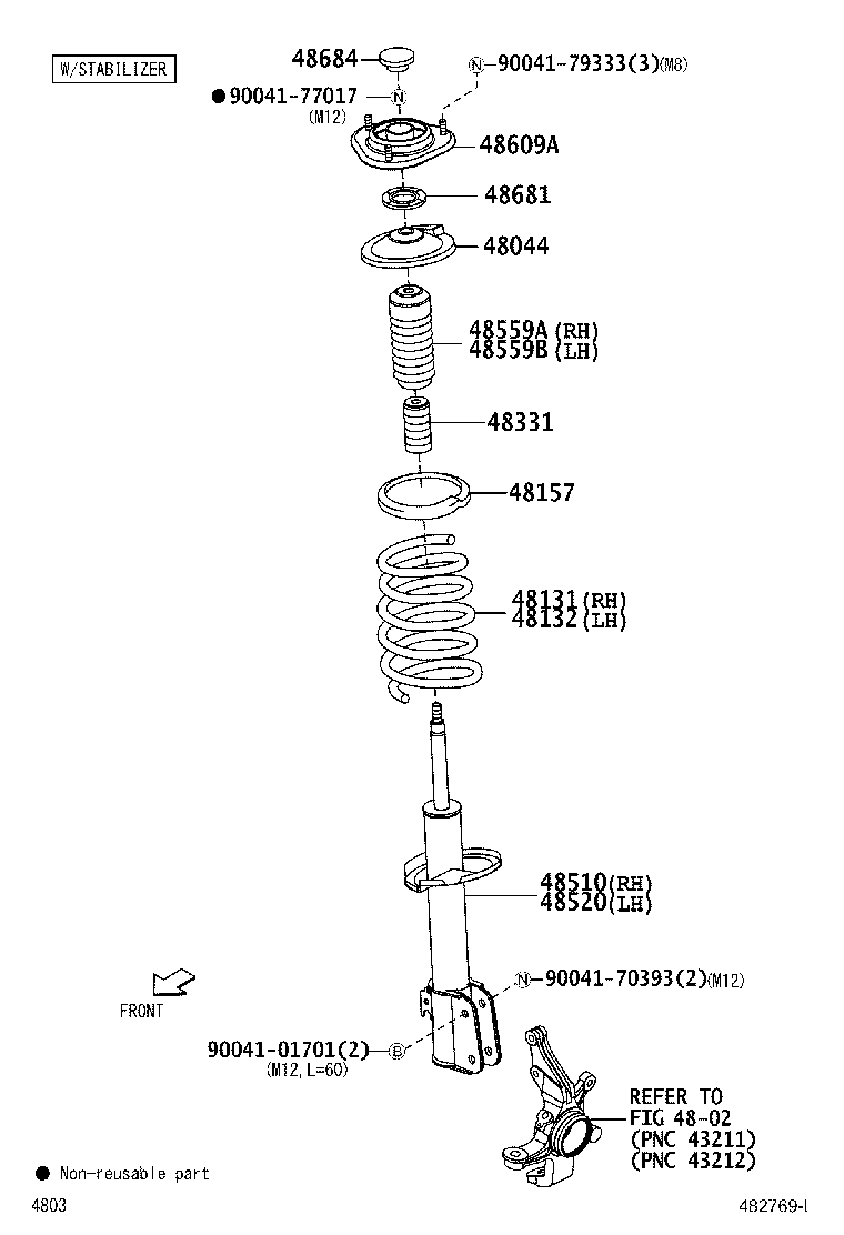 Toyota 48331-B4020 BUMPER, FRONT SPRING, NO.1