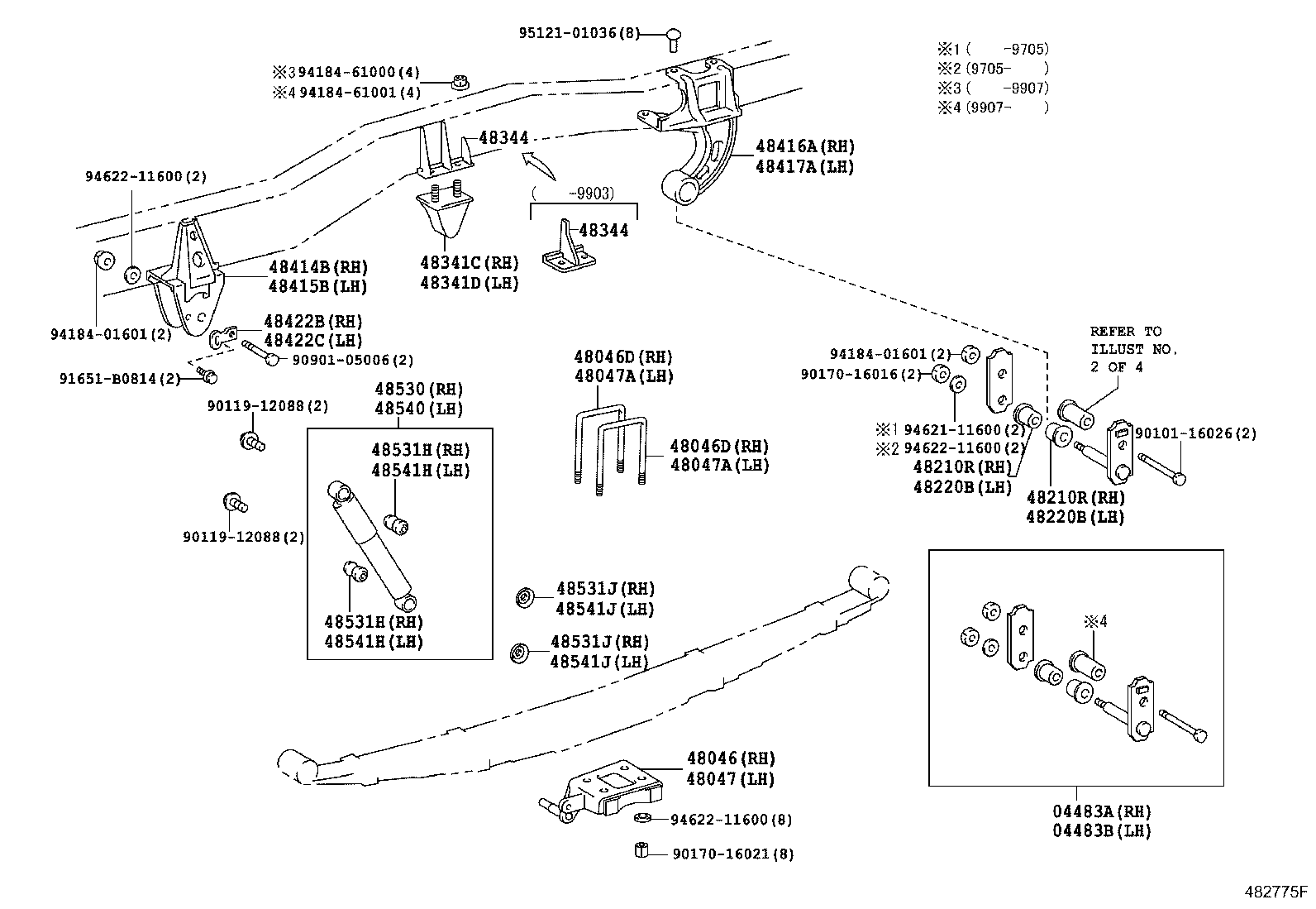 48415-36110 BRACKET, SPRING, NO.3 LH product image