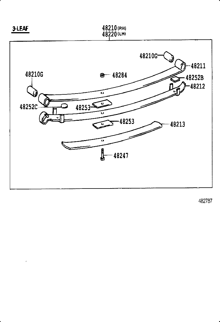 48414-34010 BRACKET, SPRING, NO.3 RH product image