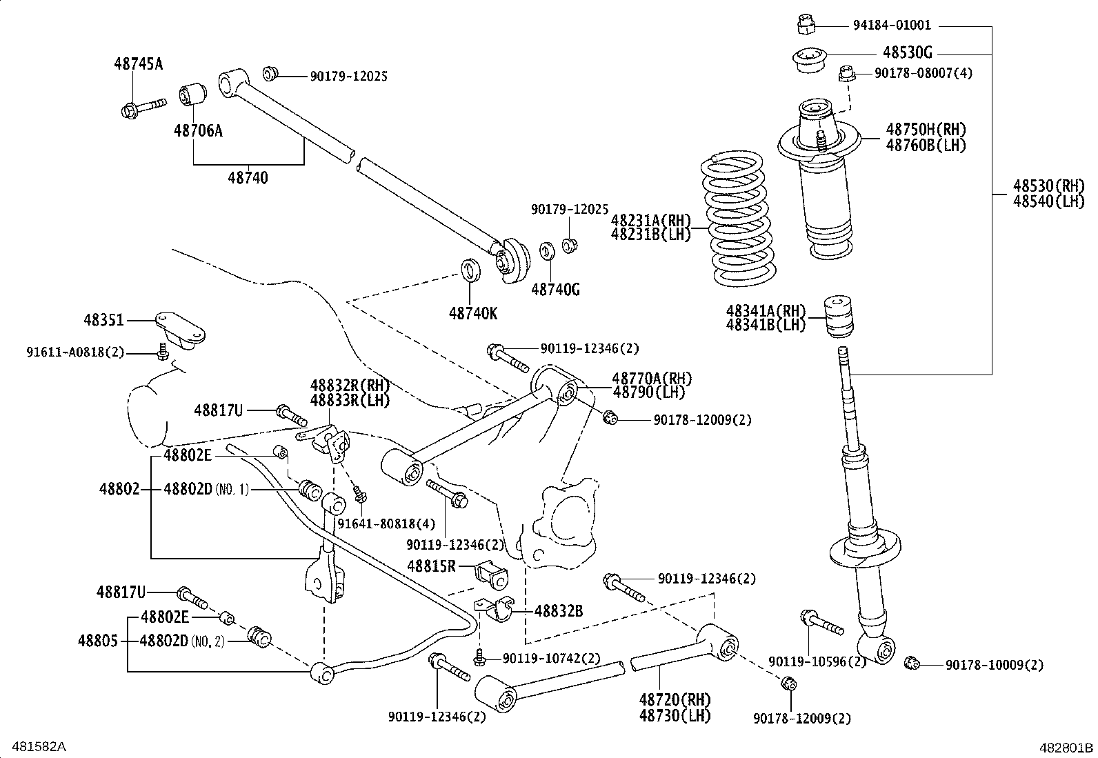 48231-52670 SPRING, COIL, REAR RH product image