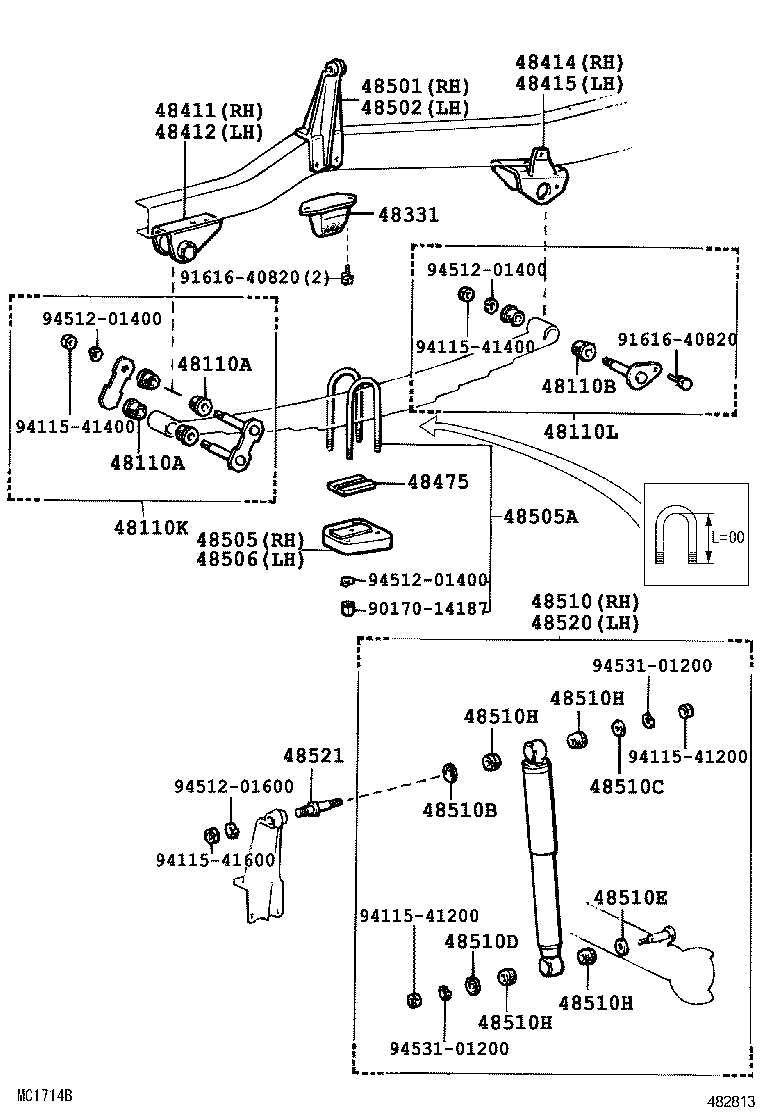04481-60020 SHACKLE KIT, FRONT SPRING product image