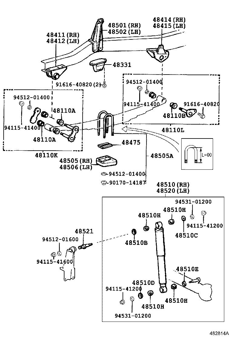 Toyota 48304-60020 BUMPER, FRONT SPRING, NO.1